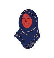 femme islamique avec hijab vecteur