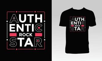 conception authentique de t-shirt rockstar vecteur