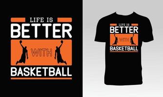 conception de t-shirt de vecteur de basket-ball