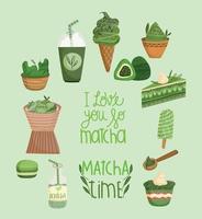 notion de temps de matcha vecteur