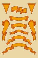 ruban bannière ensemble illustration vectorielle vecteur