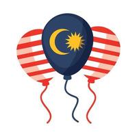 ballons avec drapeau malaisie vecteur