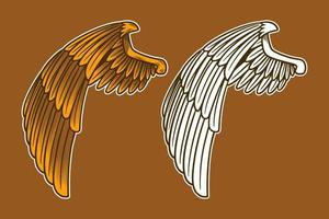 illustration vectorielle d'aile d'aigle vecteur
