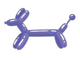 air ballon chien violet vecteur