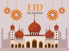 joyeux eid mubarak affiche vecteur