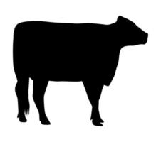 silhouette animale de vache vecteur