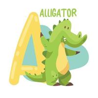 alligator et une lettre vecteur