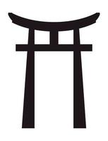 silhouette d'arche japonaise vecteur