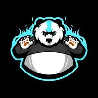 illustration de conception de logo mascotte panda vecteur