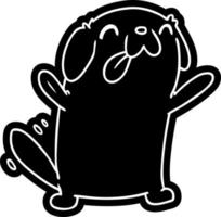 icône de dessin animé kawaii d'un chien mignon vecteur