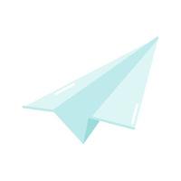 avion en papier, origami, vecteur, illustration plate sur fond blanc vecteur