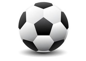 ballon de football classique isolé sur le style graphique white.vector. vecteur
