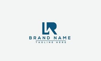 lr logo design template élément de marque graphique vectoriel. vecteur