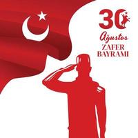 modèle de conception spécial pour l'indépendance turque zafer bayrami vecteur