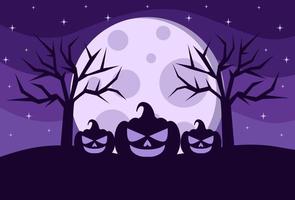 printhappy halloween background design en violet pour les couvertures, bannières et plus encore. vecteur