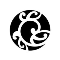 motif de conception de tatouage tribal vecteur de mandala polynésien, ornement maori de rosette en forme de cercle géométrique