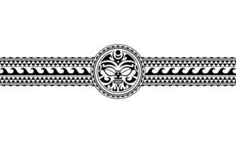 tatouage polynésien maori frontière vecteur de motif de manche tribal. tatouage de bracelet samoan pour le bras ou le pied.