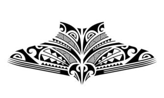 croquis de tatouage maori. tatouage tribal de style ethno pour le cou, le dos, la poitrine. vecteur