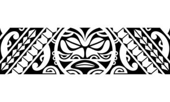 bracelet de tatouage polynésien maori. vecteur de modèle sans couture de manche tribal.