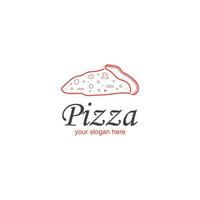 logo de café de pizza, icône de pizza, emblème du restaurant de restauration rapide. vecteur