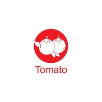 modèle de conception de logo de tomate. vecteur