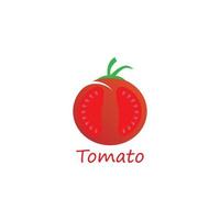 modèle de conception de logo de tomate vecteur