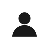 icône plate de glyphe de vecteur de profil