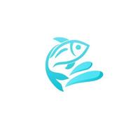 illustration vectorielle graphique de poisson avec des gouttes parfaites pour la conception créative de modèle de logo vecteur