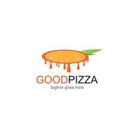 logo de café de pizza, icône de pizza, emblème du restaurant de restauration rapide. vecteur