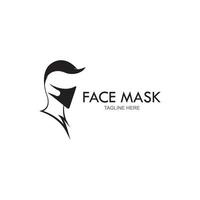 vecteur de conception de logo de masque facial