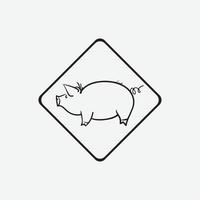 illustration de conception de cochon de dessin animé vecteur