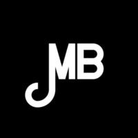 création de logo de lettre mb. lettres initiales icône du logo mb. lettre abstraite mb modèle de conception de logo minimal. vecteur de conception de lettre mb avec des couleurs noires. logo mb