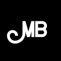 création de logo de lettre mb. lettres initiales icône du logo mb. lettre abstraite mb modèle de conception de logo minimal. vecteur de conception de lettre mb avec des couleurs noires. logo mb