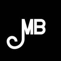 création de logo de lettre mb. lettres initiales icône du logo mb. lettre abstraite mb modèle de conception de logo minimal. vecteur de conception de lettre mb avec des couleurs noires. logo mb