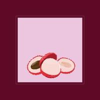 conception d'illustration de litchi vecteur