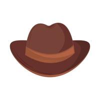 chapeau masculin marron vecteur