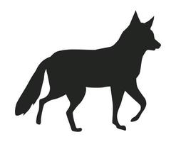 loup animal sauvage silhouette vecteur