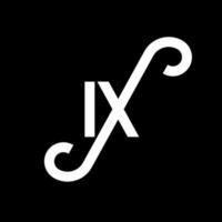 création de logo de lettre ix sur fond noir. ix concept de logo de lettre initiales créatives. conception de lettre ix. ix conception de lettre blanche sur fond noir. ix, ix logo vecteur