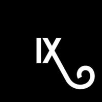 création de logo de lettre ix sur fond noir. ix concept de logo de lettre initiales créatives. conception de lettre ix. ix conception de lettre blanche sur fond noir. ix, ix logo vecteur