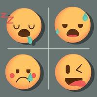 emoji fait face à l'expression vecteur