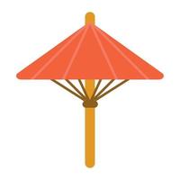 parapluie d'architecture de culture japonaise vecteur