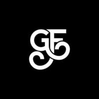 création de logo de lettre gf sur fond noir. concept de logo de lettre initiales créatives gf. conception de lettre gf. conception de lettre blanche gf sur fond noir. gf, gf logo vecteur