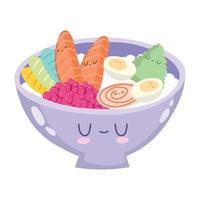 sushi kawaii mignon vecteur