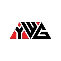 création de logo de lettre triangle ywg avec forme de triangle. monogramme de conception de logo triangle ywg. modèle de logo vectoriel triangle ywg avec couleur rouge. logo triangulaire ywg logo simple, élégant et luxueux. ywg