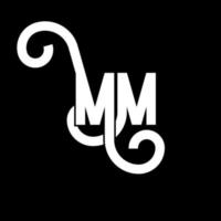 création de logo de lettre mm. icône du logo mm lettres initiales. lettre abstraite mm modèle de conception de logo minimal. vecteur de conception de lettre mm avec des couleurs noires. mm logo