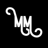 création de logo de lettre mm. icône du logo mm lettres initiales. lettre abstraite mm modèle de conception de logo minimal. vecteur de conception de lettre mm avec des couleurs noires. mm logo