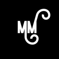 création de logo de lettre mm. icône du logo mm lettres initiales. lettre abstraite mm modèle de conception de logo minimal. vecteur de conception de lettre mm avec des couleurs noires. mm logo