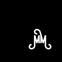 création de logo de lettre mm. icône du logo mm lettres initiales. lettre abstraite mm modèle de conception de logo minimal. vecteur de conception de lettre mm avec des couleurs noires. mm logo