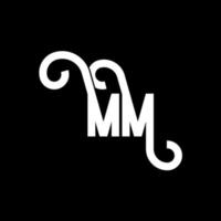 création de logo de lettre mm. icône du logo mm lettres initiales. lettre abstraite mm modèle de conception de logo minimal. vecteur de conception de lettre mm avec des couleurs noires. mm logo