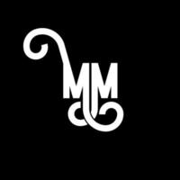 création de logo de lettre mm. icône du logo mm lettres initiales. lettre abstraite mm modèle de conception de logo minimal. vecteur de conception de lettre mm avec des couleurs noires. mm logo